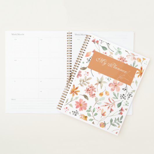 Floral Watercolor planner プランナー手帳 (ディスプレー)