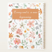 Floral Watercolor planner プランナー手帳 (裏面)