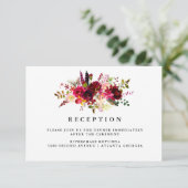 Floral Watercolor Reception Details Insert エンクロージャーカード (スタンド正面)