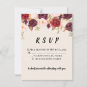 Floral Watercolor RSVP (正面)