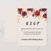 Floral Watercolor RSVP (正面/裏面)