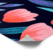 Floral watercolor seamless pattern. ポスター (角)