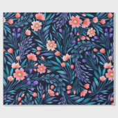 Floral watercolor seamless pattern. ラッピングペーパー (フラット)