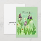 Floral Watercolor Thank You Card サンキューカード (正面/裏面)