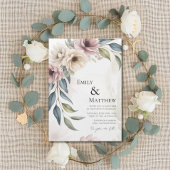 Floral Watercolor Wedding Invitation 招待状
