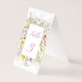 Floral Watercolor Wedding Table Number – Elegant  (裏面)