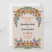 Floral Watercolor Wildflower Wedding Invitation 招待状 (裏面)