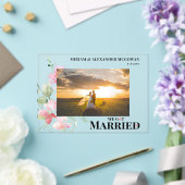 Floral We got married Wedding announcement  アクリル招待状 (インサイチュ (ウェディング))