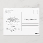 Floral We got married Wedding announcement  ポストカード (裏面)