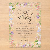 Floral Wedding アクリル招待状 (正面)