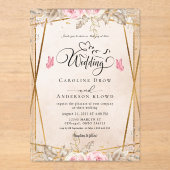 Floral Wedding アクリル招待状 (正面)