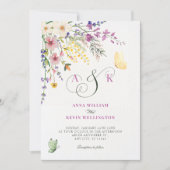 Floral wedding 招待状 (正面)