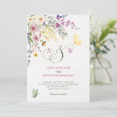 Floral wedding 招待状 (スタンド正面)