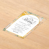 Floral Wedding Acrylic Invitations アクリル招待状 (レイダウン)