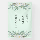 Floral  Wedding  Banner 横断幕 (縦)