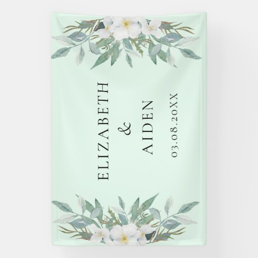 Floral  Wedding  Banner 横断幕 (縦)