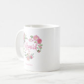 Floral Wedding Bridesmaid コーヒーマグカップ (正面左)