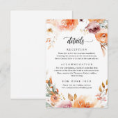 Floral Wedding Details エンクロージャーカード (正面/裏面)