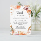 Floral Wedding Details エンクロージャーカード (スタンド正面)