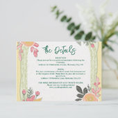 Floral Wedding  Details Enclosure Card 出欠カード (スタンド正面)