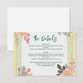 Floral Wedding  Details Enclosure Card 出欠カード (正面/裏面)