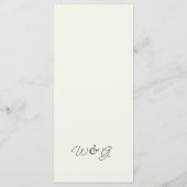 Floral Wedding Dinner Menu Card for Reception メニュー (裏面)
