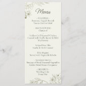 Floral Wedding Dinner Menu Card for Reception メニュー (正面)