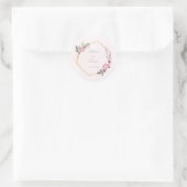 Floral wedding Envelop Seals wedding stickers ラウンドシール (バッグ)
