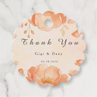 Floral Wedding Favor Tag フェイバータグ