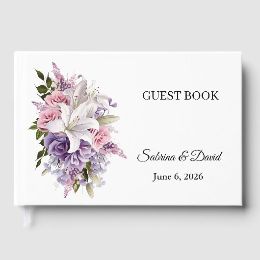 Floral Wedding Guest Book ゲストブック (正面)
