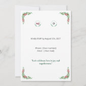 Floral Wedding Invitation (裏面)