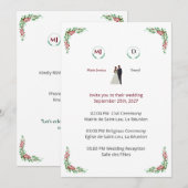 Floral Wedding Invitation (正面/裏面)