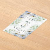 Floral wedding Invitation アクリル招待状 (レイダウン)