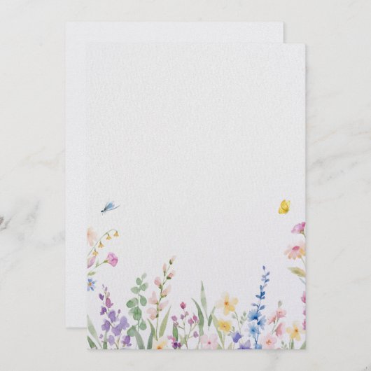 Floral Wedding Invitation 招待状 (正面/裏面)