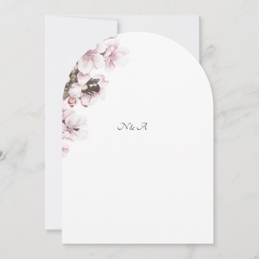 Floral Wedding Invitation 招待状 (裏面)