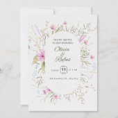 Floral wedding invitation  招待状 (正面)