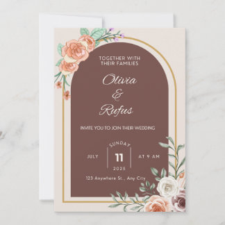 Floral wedding invitation  招待状