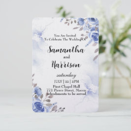 floral wedding invitation card サンキューカード
