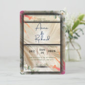 Floral Wedding Invitation Card 招待状 (スタンド正面)