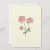 floral wedding invitation card  招待状 (裏面)