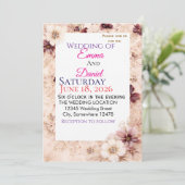 "Floral Wedding Invitation Cards - CustoInvitation 招待状 (スタンド正面)