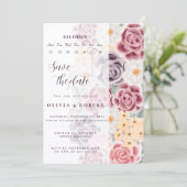 Floral wedding invitation combines romantic elegan 招待状 (スタンド正面)