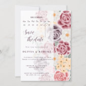 Floral wedding invitation combines romantic elegan 招待状 (正面)