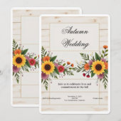 Floral Wedding Invitation – Elegant & Simple 招待状 (正面/裏面)