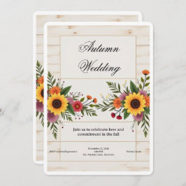 Floral Wedding Invitation – Elegant & Simple 招待状