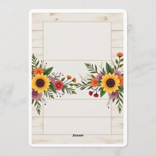 Floral Wedding Invitation – Elegant & Simple 招待状 (裏面)