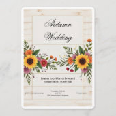 Floral Wedding Invitation – Elegant & Simple 招待状 (正面)