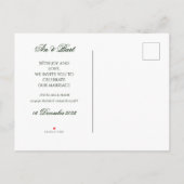 Floral Wedding invitation for seniors インビテーションポストカード (裏面)