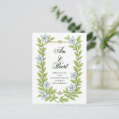Floral Wedding invitation for seniors インビテーションポストカード (スタンド正面)