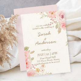 Floral Wedding Invitation Template Wedding  サンキューカード